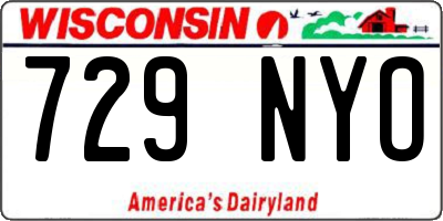 WI license plate 729NYO