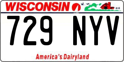 WI license plate 729NYV