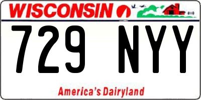 WI license plate 729NYY