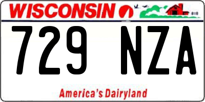 WI license plate 729NZA