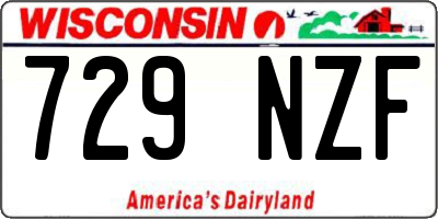 WI license plate 729NZF