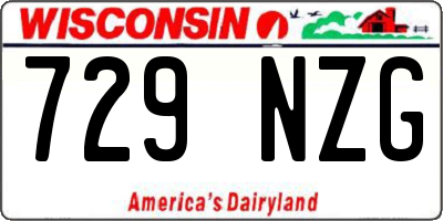 WI license plate 729NZG