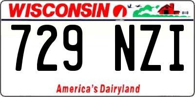 WI license plate 729NZI