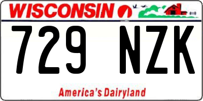 WI license plate 729NZK
