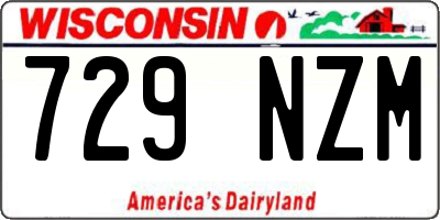 WI license plate 729NZM