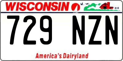 WI license plate 729NZN
