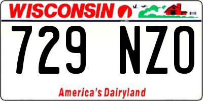 WI license plate 729NZO