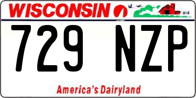 WI license plate 729NZP