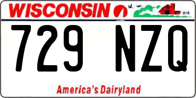 WI license plate 729NZQ