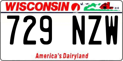 WI license plate 729NZW