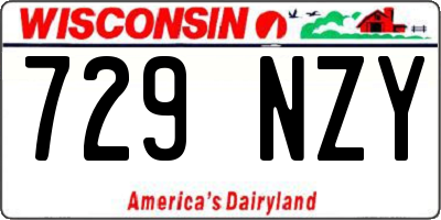 WI license plate 729NZY
