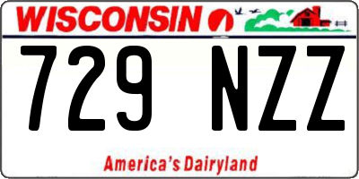 WI license plate 729NZZ