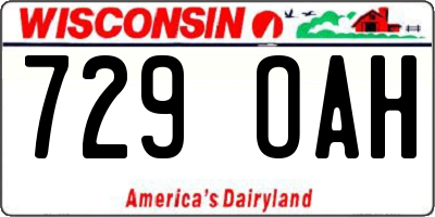 WI license plate 729OAH