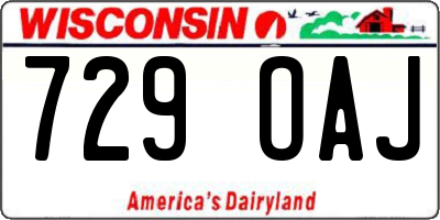 WI license plate 729OAJ
