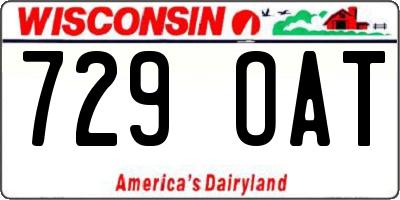 WI license plate 729OAT