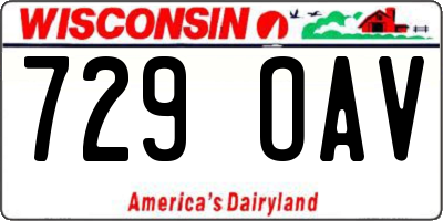 WI license plate 729OAV