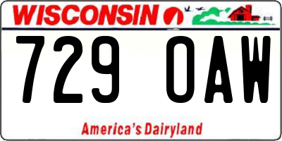 WI license plate 729OAW