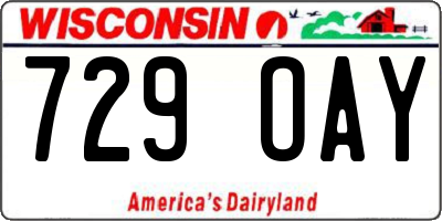 WI license plate 729OAY
