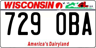 WI license plate 729OBA
