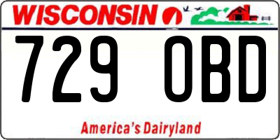 WI license plate 729OBD