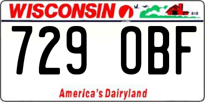 WI license plate 729OBF