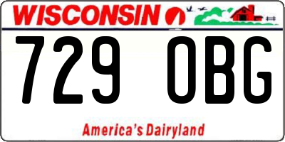 WI license plate 729OBG