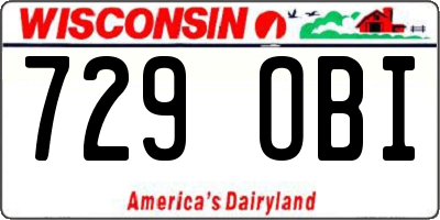 WI license plate 729OBI