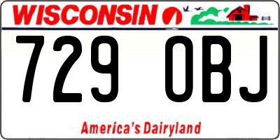 WI license plate 729OBJ