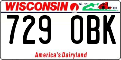 WI license plate 729OBK