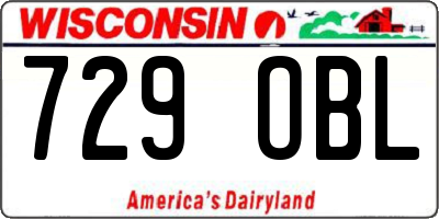 WI license plate 729OBL