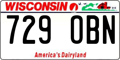 WI license plate 729OBN
