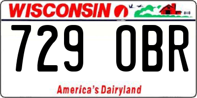 WI license plate 729OBR