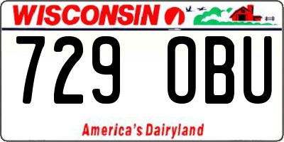 WI license plate 729OBU