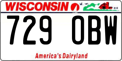 WI license plate 729OBW