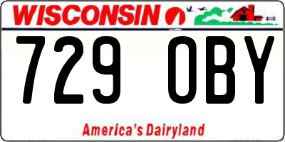 WI license plate 729OBY