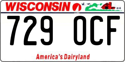 WI license plate 729OCF