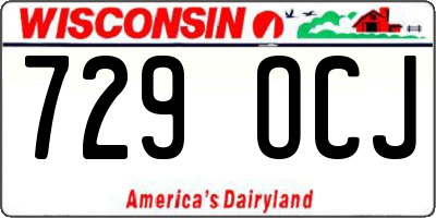 WI license plate 729OCJ