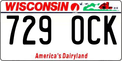 WI license plate 729OCK