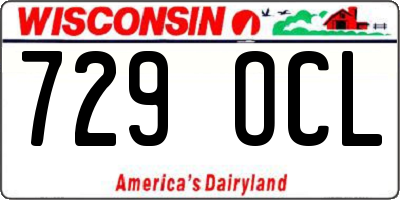 WI license plate 729OCL