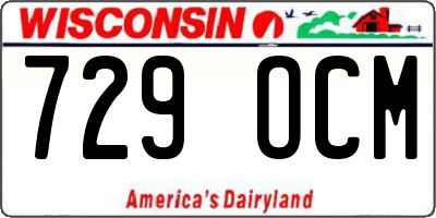 WI license plate 729OCM
