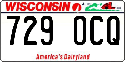 WI license plate 729OCQ