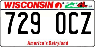 WI license plate 729OCZ