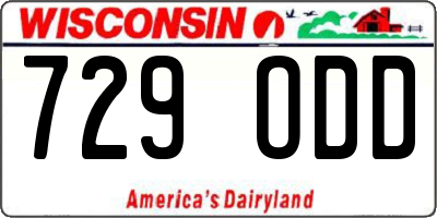 WI license plate 729ODD
