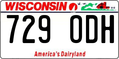 WI license plate 729ODH