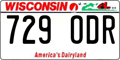 WI license plate 729ODR