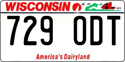 WI license plate 729ODT