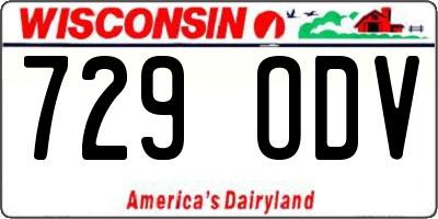 WI license plate 729ODV