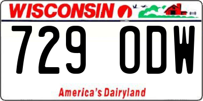 WI license plate 729ODW