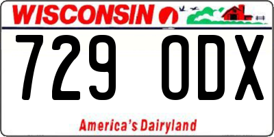 WI license plate 729ODX