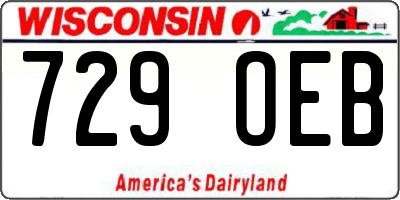 WI license plate 729OEB